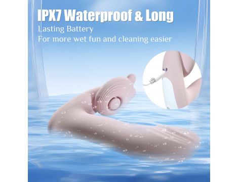 Wibrator silikonowy z podgrzewaniem app i funkcją palca Fox 14 cm - 8