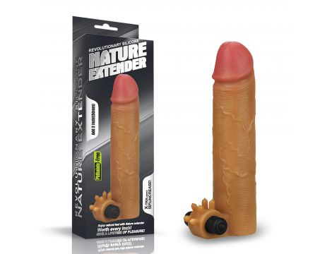Przedłużka silikonowa wibrująca Lovetoy dodająca 5 cm