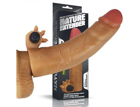 Przedłużka silikonowa wibrująca Lovetoy dodająca 5 cm - 4