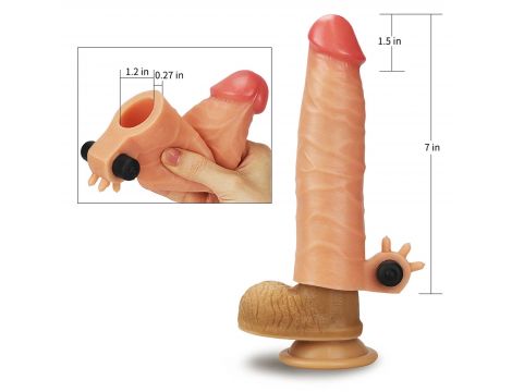 Przedłużka silikonowa wibrująca Lovetoy 18 cm - 3