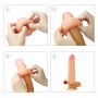 Wibrująca silikonowa przedłużka na penisa Lovetoy 5 cm - 6