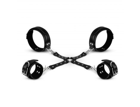 Kajdanki hogtie na ręce i nogi Bedroom Fantasies czarne - 7
