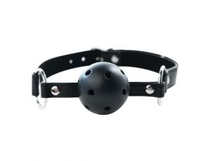 Knebel oddychający Fantasy czarny regulowany 63 cm