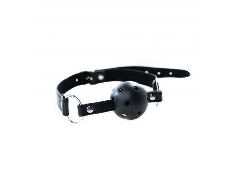 Knebel oddychający Fantasy czarny regulowany 63 cm - 3