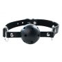Knebel oddychający Fantasy czarny regulowany 63 cm - 2
