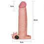 Wibrująca przedłużka na penisa Lovetoy TPE 19 cm - 4