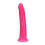 Dildo realistyczne slim z przyssawką RealRock świecące w ciemności 22,5 cm - 2