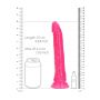 Dildo realistyczne slim z przyssawką RealRock świecące w ciemności 22,5 cm - 6