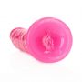 Dildo realistyczne slim z przyssawką RealRock świecące w ciemności 22,5 cm - 8