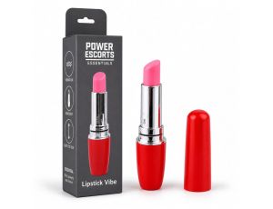 Mini wibrator szminkowy Power Escorts czerwony 9,5 cm