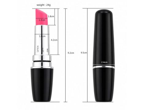 Mini wibrator szminkowy Power Escorts czerwony 9,5 cm - 5
