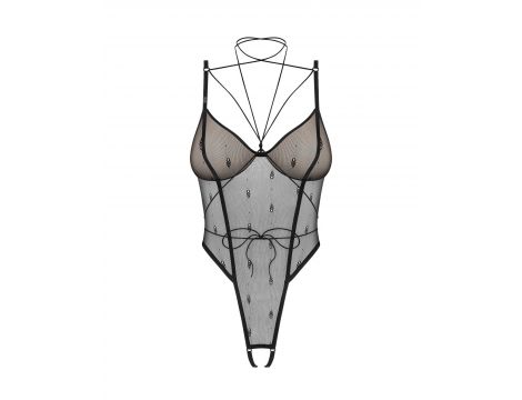Erotyczne body otwarte Obsessive Anniverse Special czarne 2XL/3XL - 5