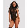 Transparentne body z czarną uprzężą Obsessive Anniverse Special 2XL/3XL - 3