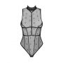 Transparentne body z czarną uprzężą Obsessive Anniverse Special 2XL/3XL - 7