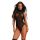 Transparentne body z czarną uprzężą Obsessive Anniverse Special 2XL/3XL