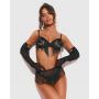 Obsessive Rossay Black komplet otwarty czteroczęściowy L XL - 5
