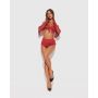 Komplet Obsessive Rossay Red otwarty czteroelementowy czerwony 2XL/3XL - 5