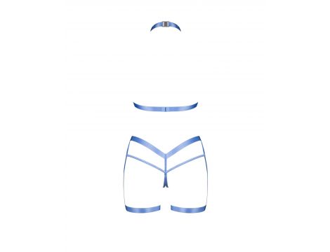 Dwuczęściowy komplet uprzęży Shaderi Obsessive błękitny XL/2XL - 4