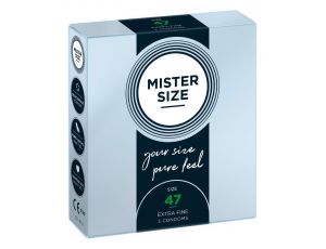 MISTER SIZE 47mm Condoms 3pcs Natural