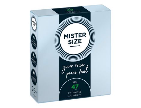 MISTER SIZE 47mm Condoms 3pcs Natural