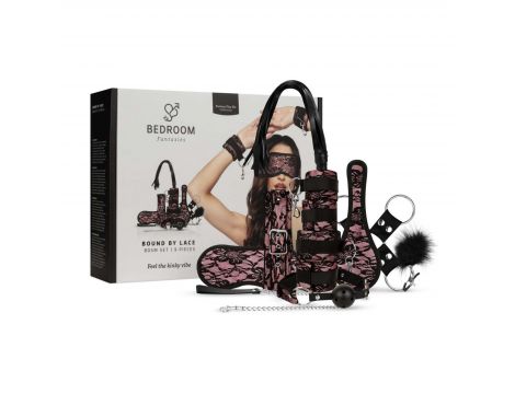 Zestaw bondage Bound by Lace koronkowy czarny