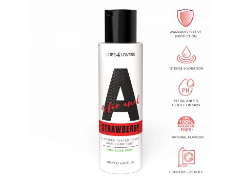 Lubrykant analny wodny truskawkowy Lube4lovers 120 ml - 2