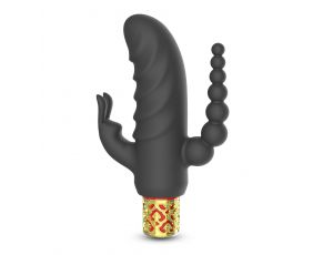 Mini wibrator Crushious Romanov z silikonową nakładką 13 cm