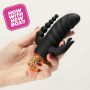 Mini wibrator Crushious Romanov z silikonową nakładką 13 cm - 3