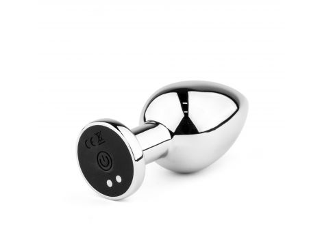 Metalowy wibrujący korek analny L z pilotem USB HeavyFun - 4