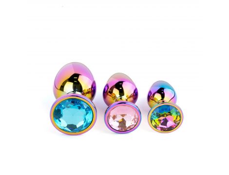 Zestaw korków analnych ze stali nierdzewnej multicolor B Series HeavyFun - 6