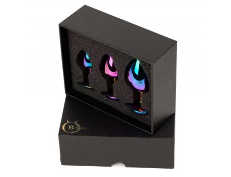 Zestaw korków analnych ze stali nierdzewnej multicolor B Series HeavyFun - 7