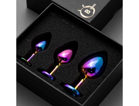 Zestaw korków analnych ze stali nierdzewnej multicolor B Series HeavyFun - 9