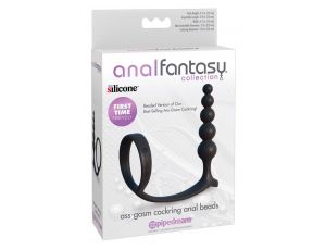 ANAL FANTASY COLLECTION ASS-GASM COCKRING ANAL BEADS BLACK