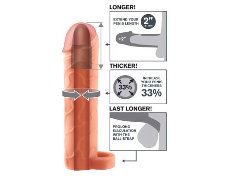 FANTASY X-TENSIONS PERFECT 2 INCH EXTENSION WITH BALL STRAP LIGHT - 4