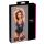 Body string z paskami do pończoch Cottelli LINGERIE czarno różowe S
