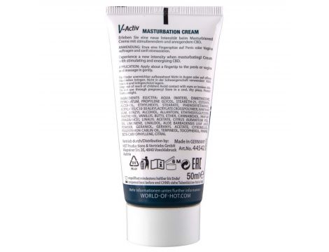 Krem do masturbacji rozgrzewający z CBD Hot VActiv unisex 50ml - 3