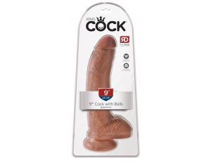 KING COCK 9 INCH COCK WITH BALLS TAN