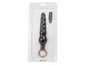 Korek analny z kulkami Worm szary Toyz4lovers
