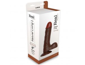 Dildo realistyczne Real Rapture brązowe 23 cm