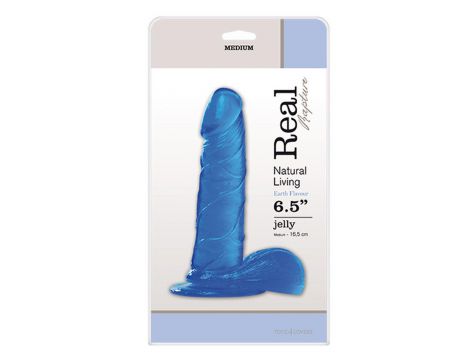 Dildo żelowe Real Rapture niebieskie 16,5 cm