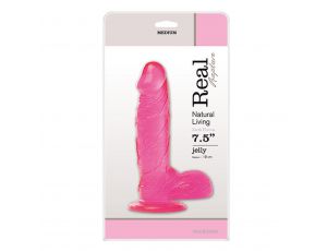 Dildo żelowe Real Rapture różowe z przyssawką 19 cm