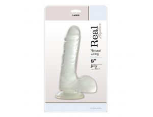 Dildo żelowy Real Rapture przezroczysty 8 cali