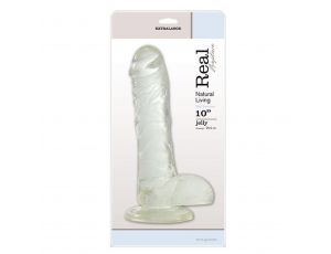 Dildo realistyczne Real Rapture przezroczyste 25 cm