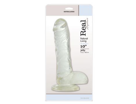 Dildo realistyczne Real Rapture przezroczyste 25 cm