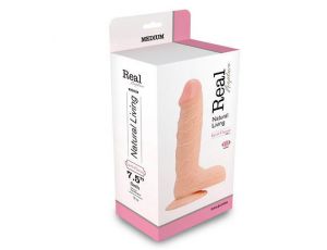Wibrator realistyczny Real Rapture cielisty z przyssawką i pilotem 21,5 cm