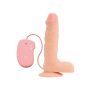 Wibrator realistyczny Real Rapture cielisty z przyssawką i pilotem 21,5 cm - 3