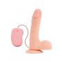 Wibrator realistyczny Real Rapture cielisty 23 cm z pilotem - 3