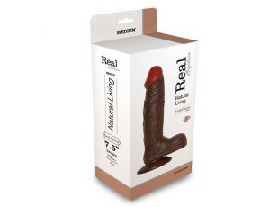 Wibrator realistyczny Real Rapture brązowy PVC 21.5 cm