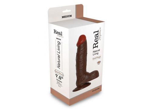 Wibrator realistyczny Real Rapture brązowy PVC 21.5 cm