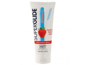Żel poślizgowy Hot Superglide truskawkowy jadalny 75ml